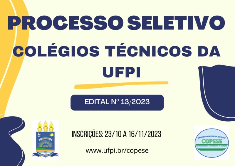 Seletivo Colégios Técnicos UFPI