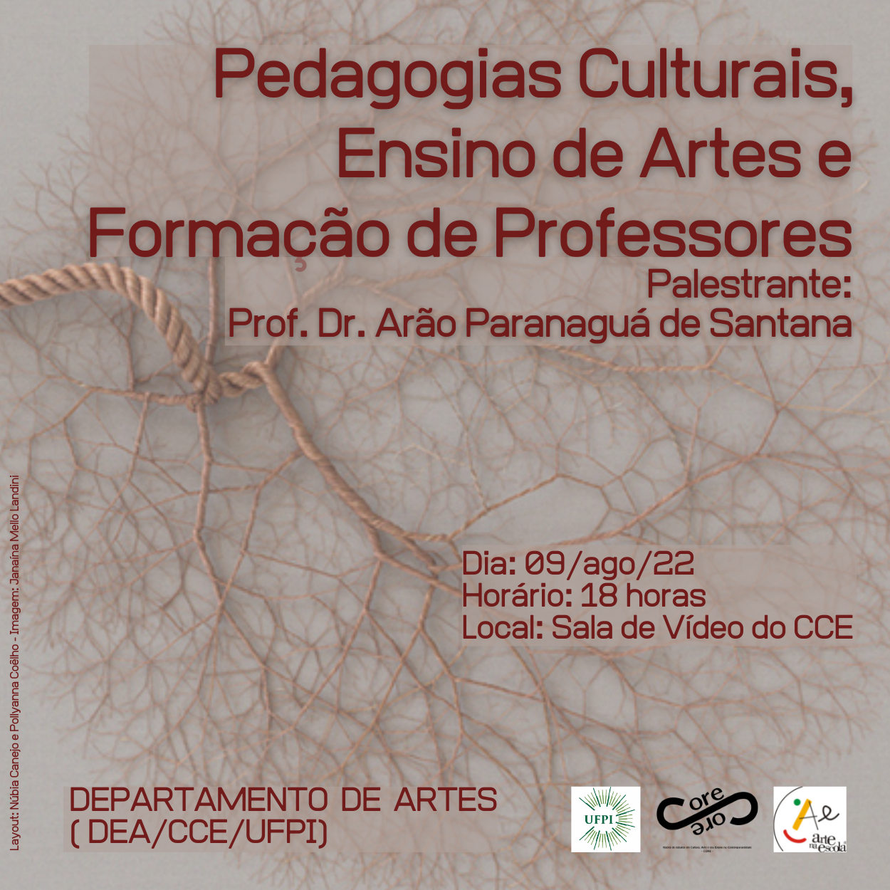 2022 Cartaz CORE Pedagogia Cultural Arão Paranaguá