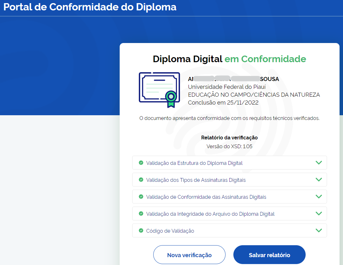 diploma digital em conformidade