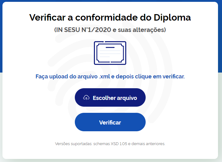 verificar conformidade de diploma