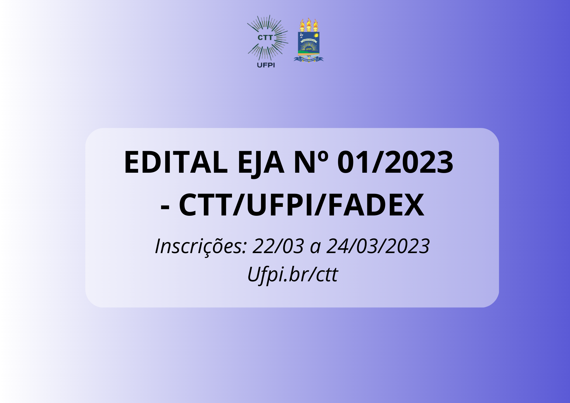 EDITAL ASSISTÊNCIA ESTUDANTIL CTT Nº 062023 1