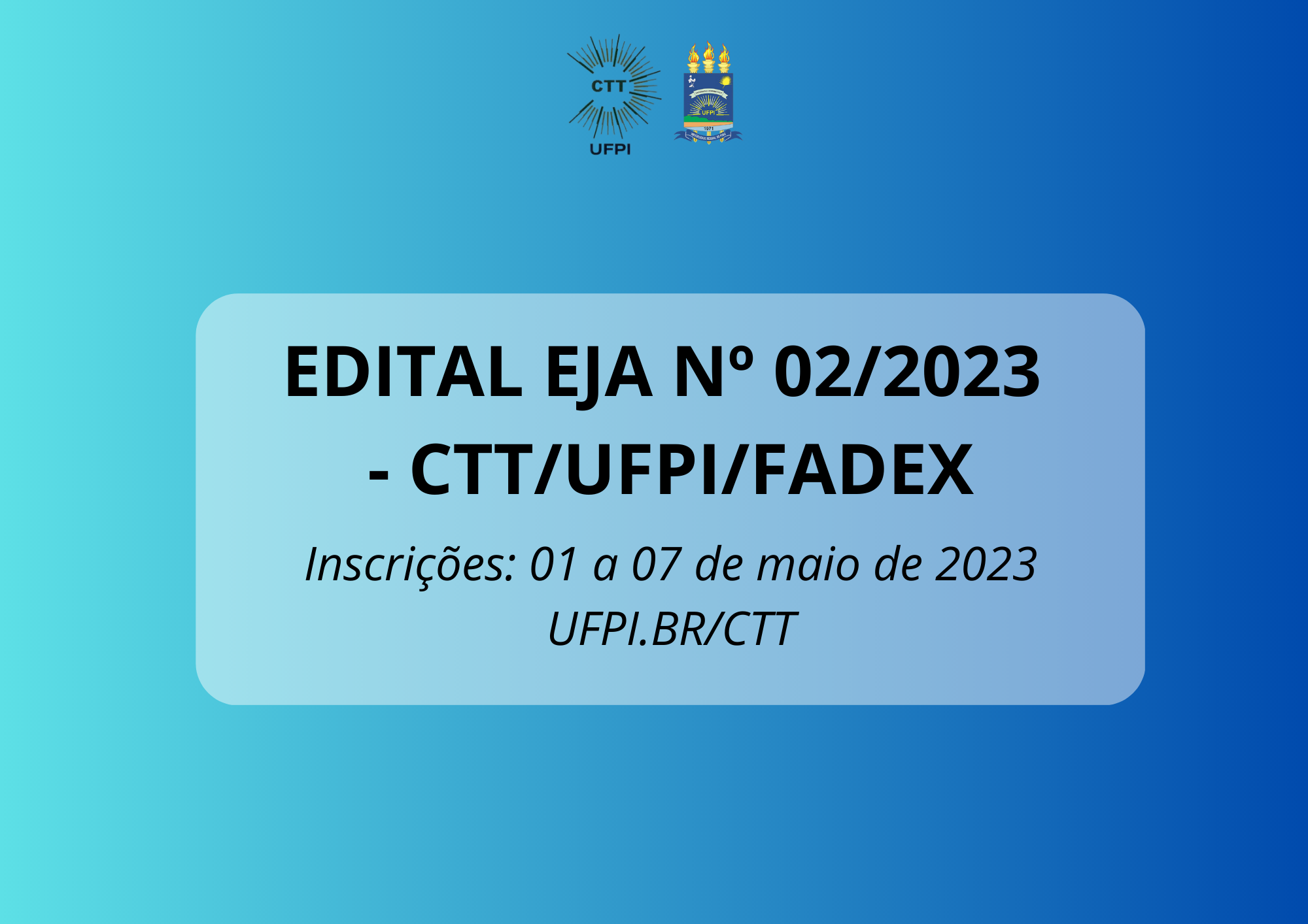 EDITAL ASSISTÊNCIA ESTUDANTIL CTT Nº 062023 2