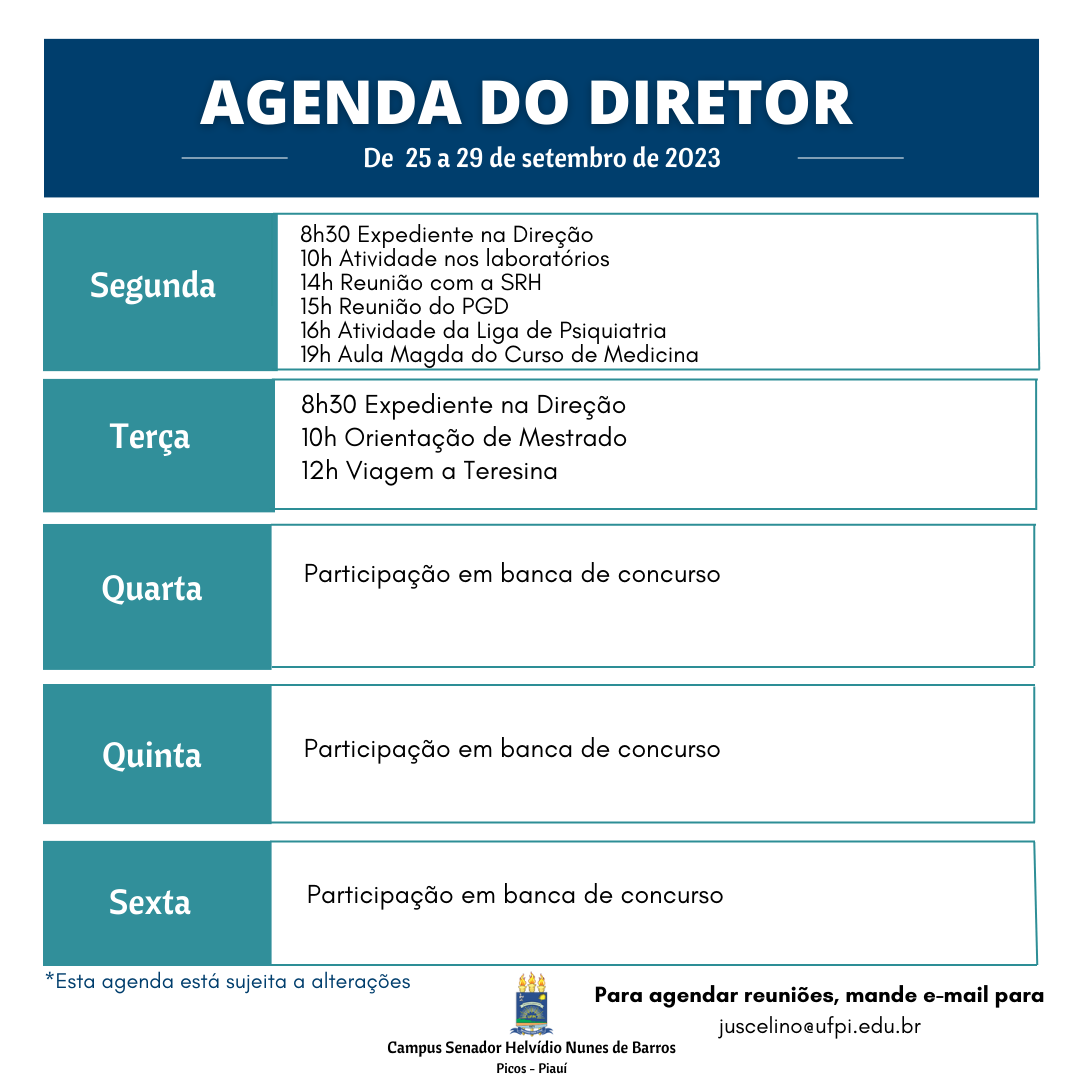 Agenda da Direção 34