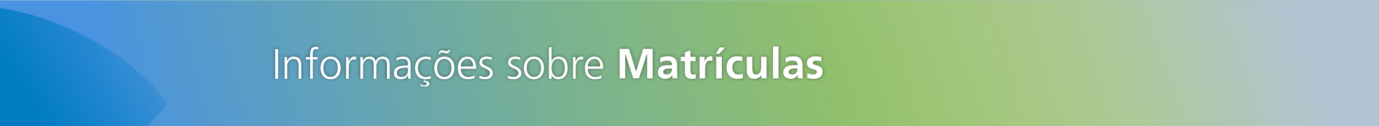 banner informações sobre matriculas