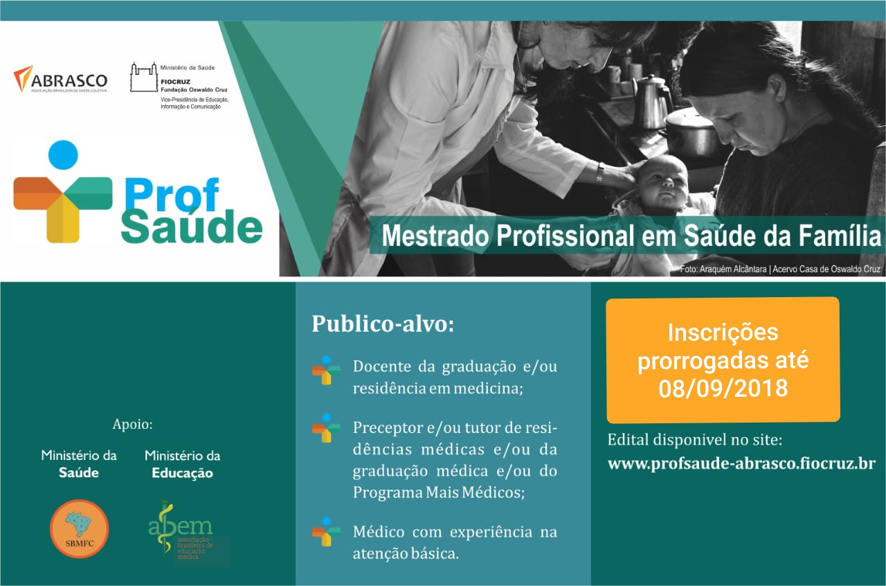 Folder prorrogação das inscrições Profsaude20180903154847