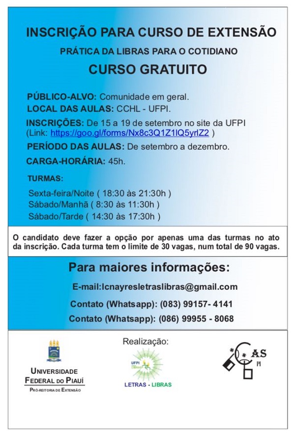 curso extensao libras